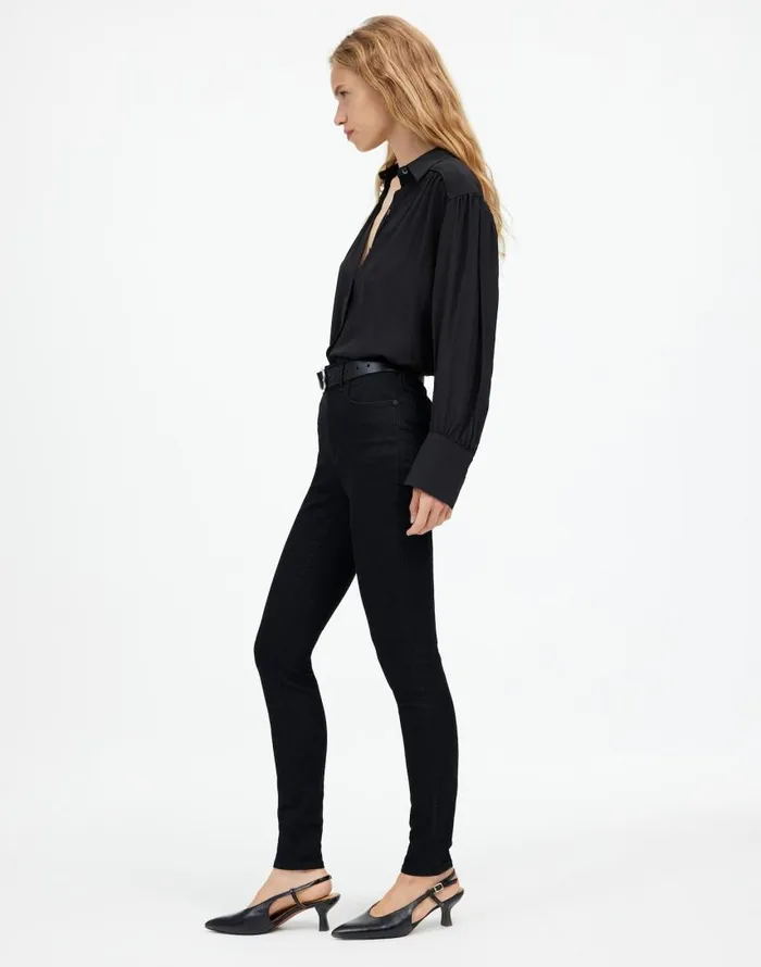 Jeans Women Madewell 10034 HighRise Skinny Jeans Black Frost