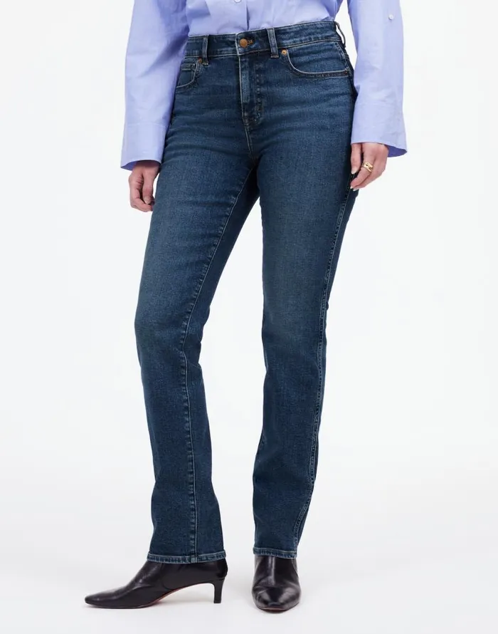 Jeans Women Madewell Curvy Stovepipe Jeans Deming Wash
