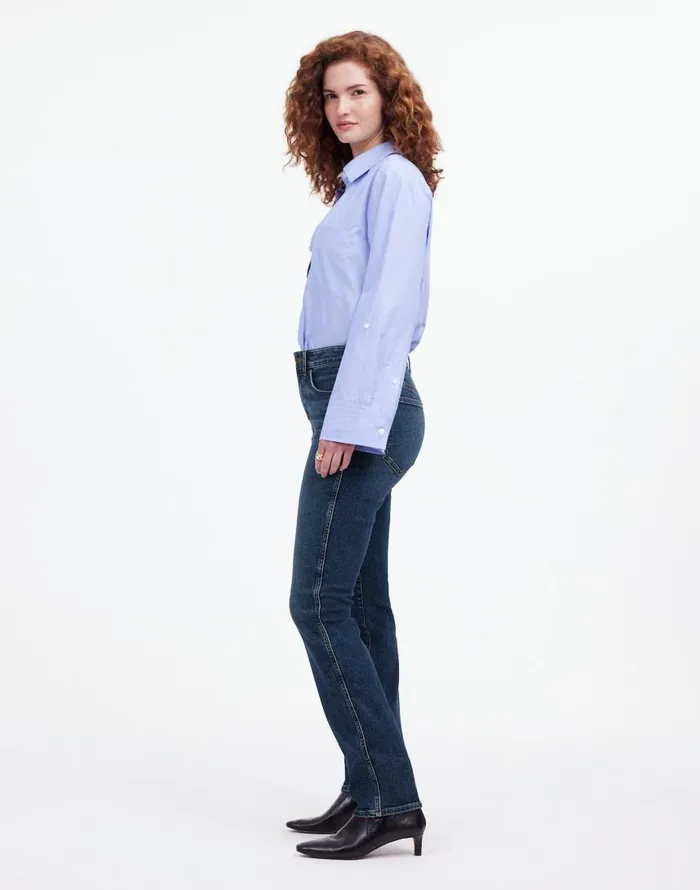 Jeans Women Madewell Curvy Stovepipe Jeans Deming Wash