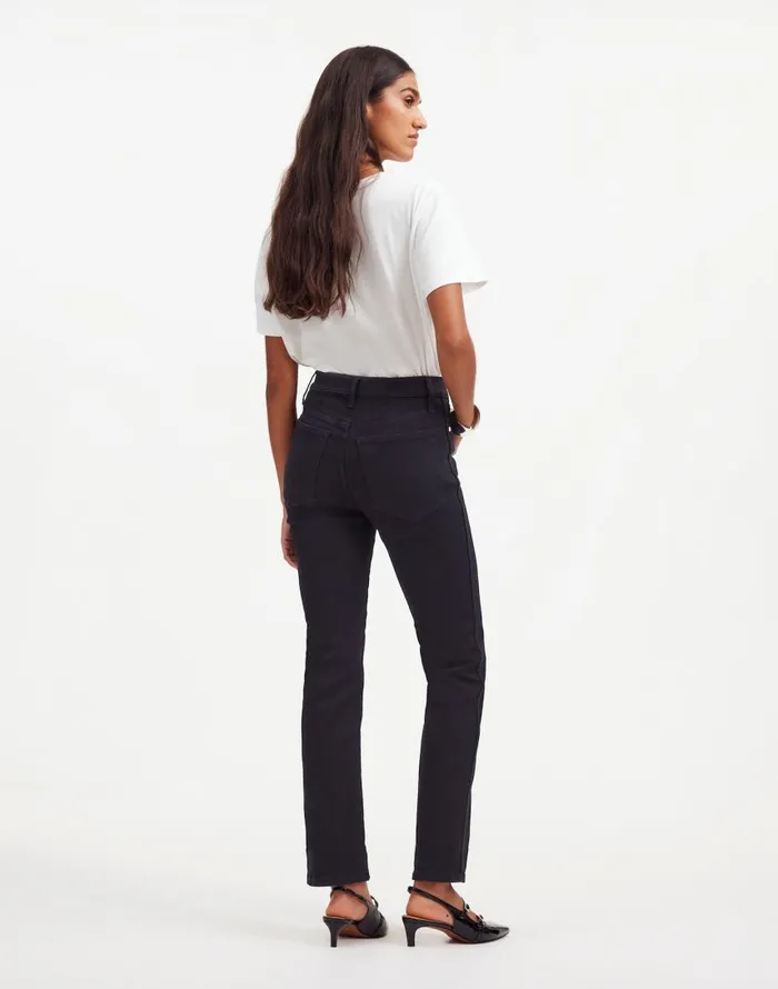 Jeans Women Madewell Stovepipe Jeans Black Rinse Wash