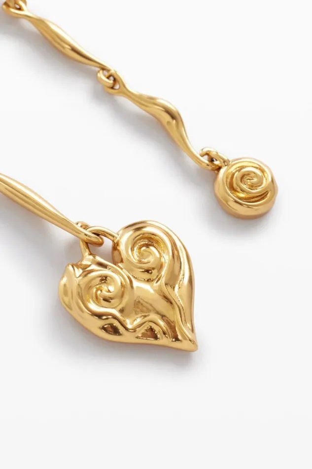 Jewelry Women Desigual Asymmetric Goldplated Zalio Earrings Materialfinishes