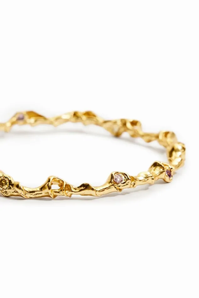 Jewelry Women Desigual Zalio Gold Plated XL Hoop Earrings Materialfinishes