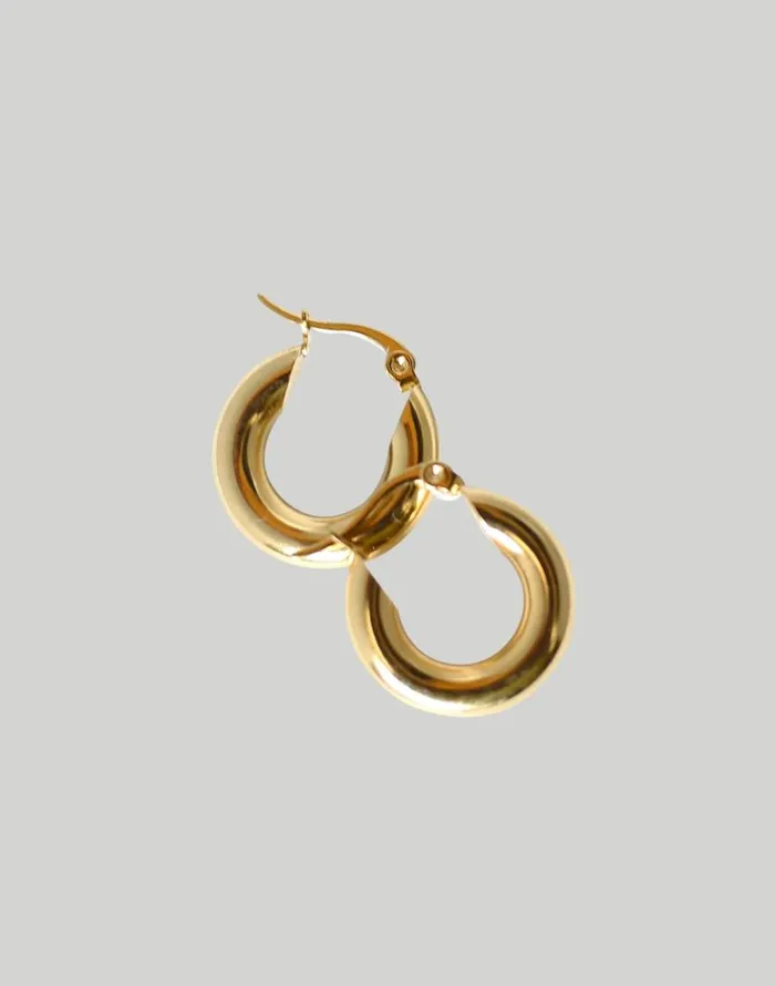 Jewelry Women Madewell Iris 1956 Jewelry Good Karma Hoops Gold
