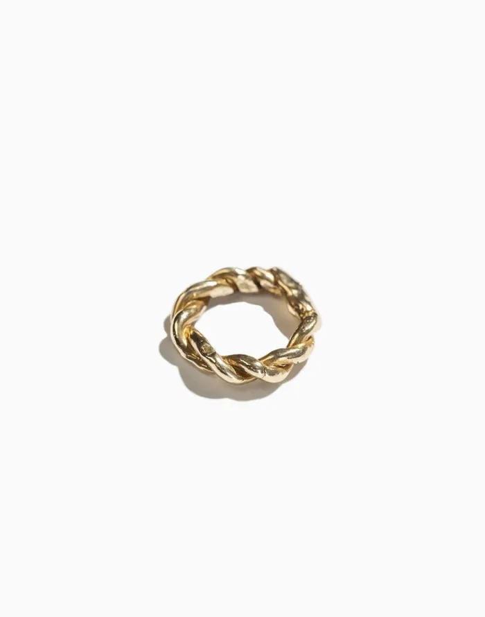 Jewelry Women Madewell Iris 1956 Jewelry Halo Rope Ring Brass