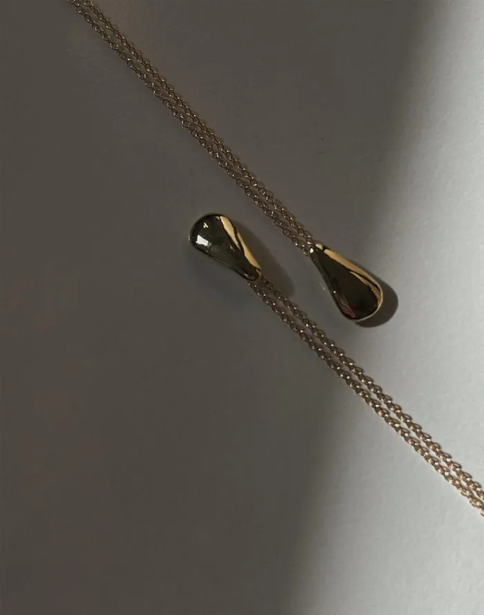 Jewelry Women Madewell Kinn Studio Teardrop Necklace Gold