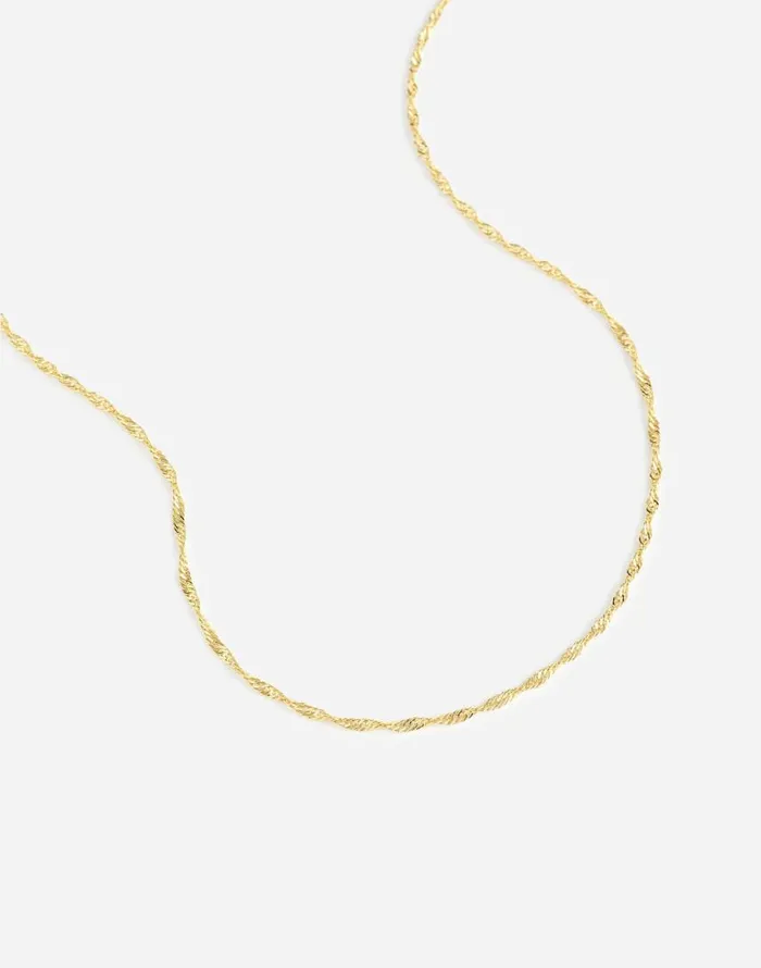 Jewelry Women Madewell Twist Chain Necklace Pale Gold