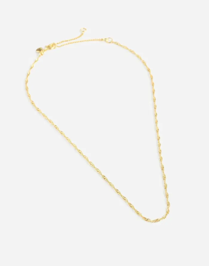 Jewelry Women Madewell Twist Chain Necklace Pale Gold
