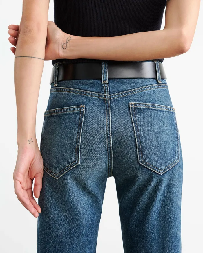 JOAN LEATHER COMBO JEAN Simon Wash W Cognac Women Nili Lotan Denim