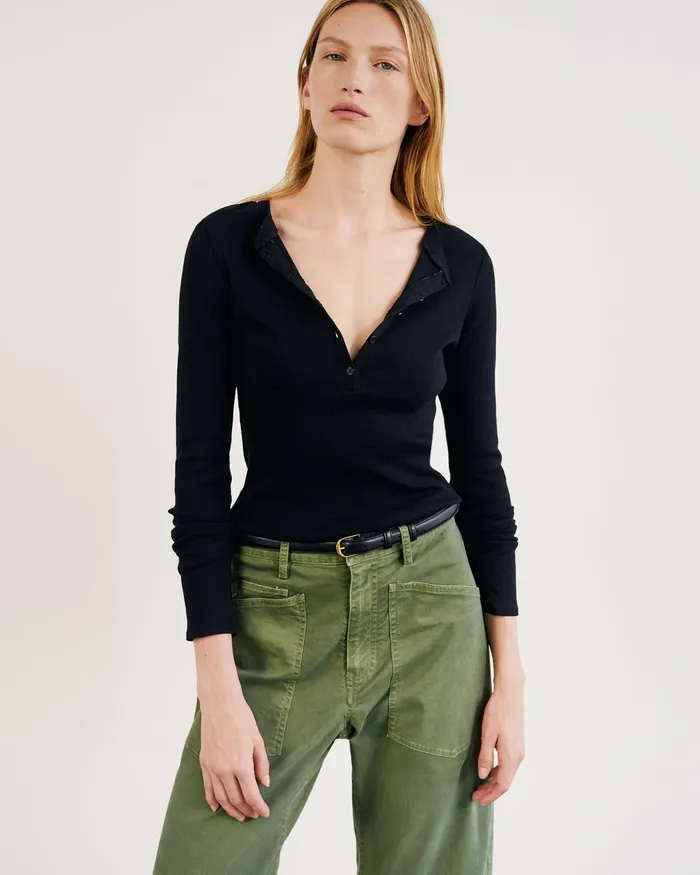 JORDAN HENLEY Jet Black Women Nili Lotan Tops
