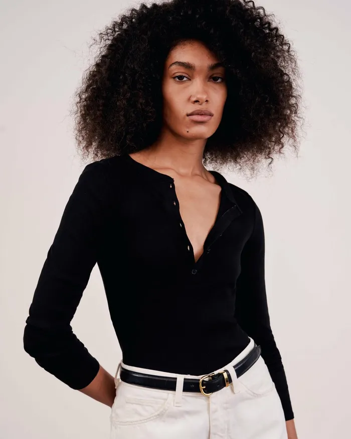 JORDAN HENLEY Jet Black Women Nili Lotan Tops