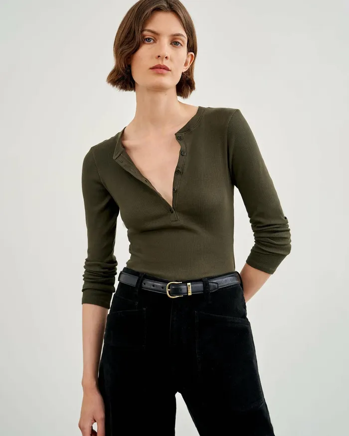 JORDAN HENLEY Jet Black Women Nili Lotan Tops