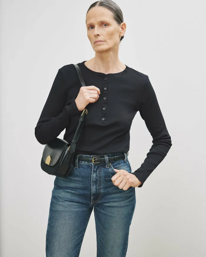 JORDAN HENLEY Jet Black Women Nili Lotan Tops