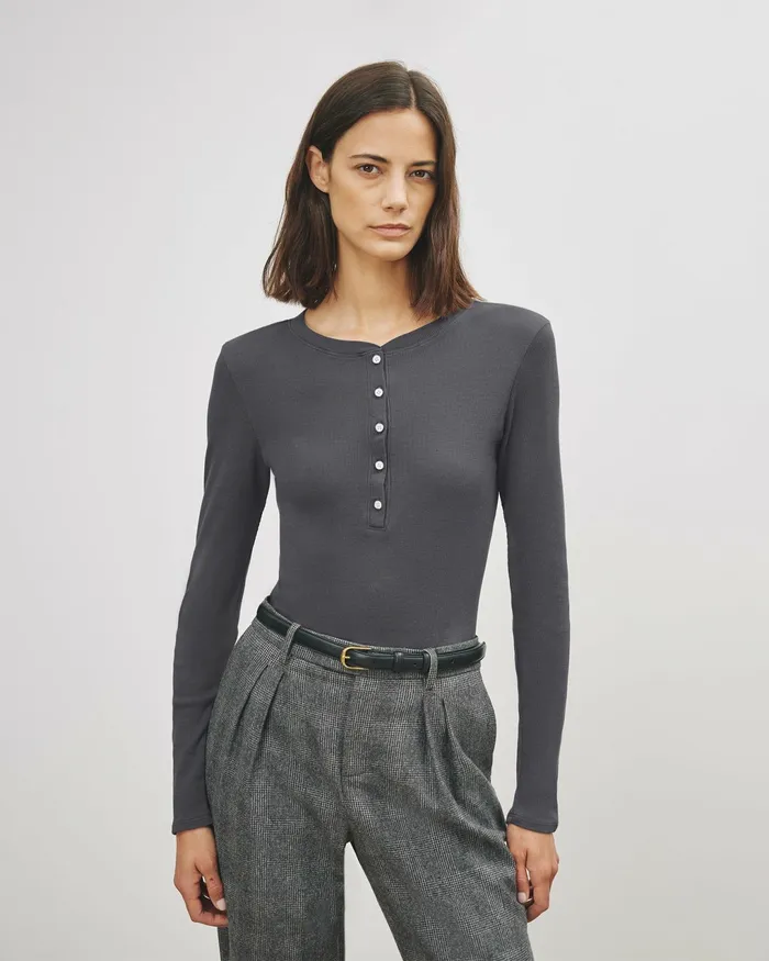 JORDAN HENLEY Jet Black Women Nili Lotan Tops