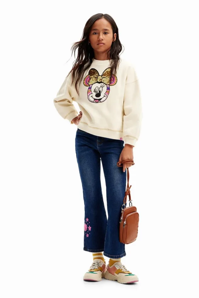 Jumpers And Sweatshirts Kids Desigual Minnie Mouse Sweatshirt White