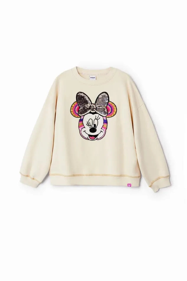 Jumpers And Sweatshirts Kids Desigual Minnie Mouse Sweatshirt White