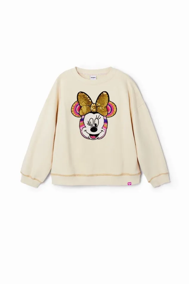 Jumpers And Sweatshirts Kids Desigual Minnie Mouse Sweatshirt White