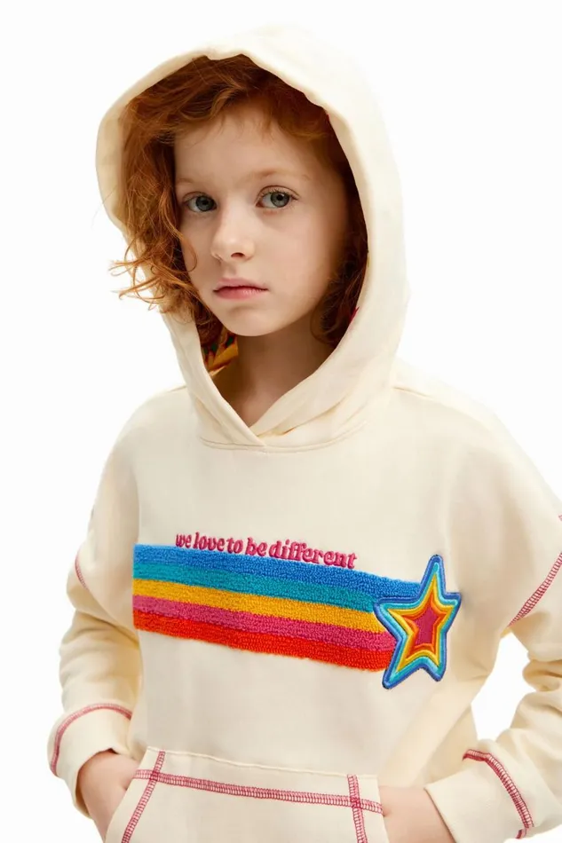 Jumpers And Sweatshirts Kids Desigual Star Sweatshirt White