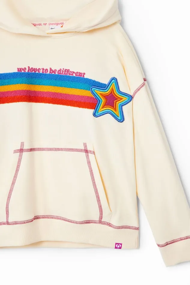 Jumpers And Sweatshirts Kids Desigual Star Sweatshirt White