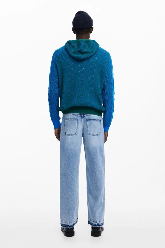 Jumpers And Sweatshirts Men Desigual Zigzag Sweatshirt Blue