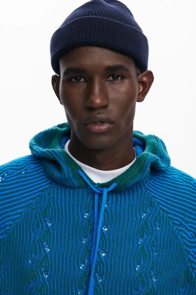 Jumpers And Sweatshirts Men Desigual Zigzag Sweatshirt Blue
