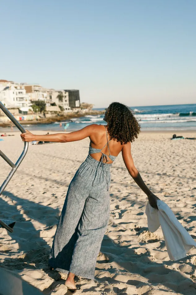 Jumpsuits and Rompers Floria Jumpsuit Navy White Petal and Pup Women