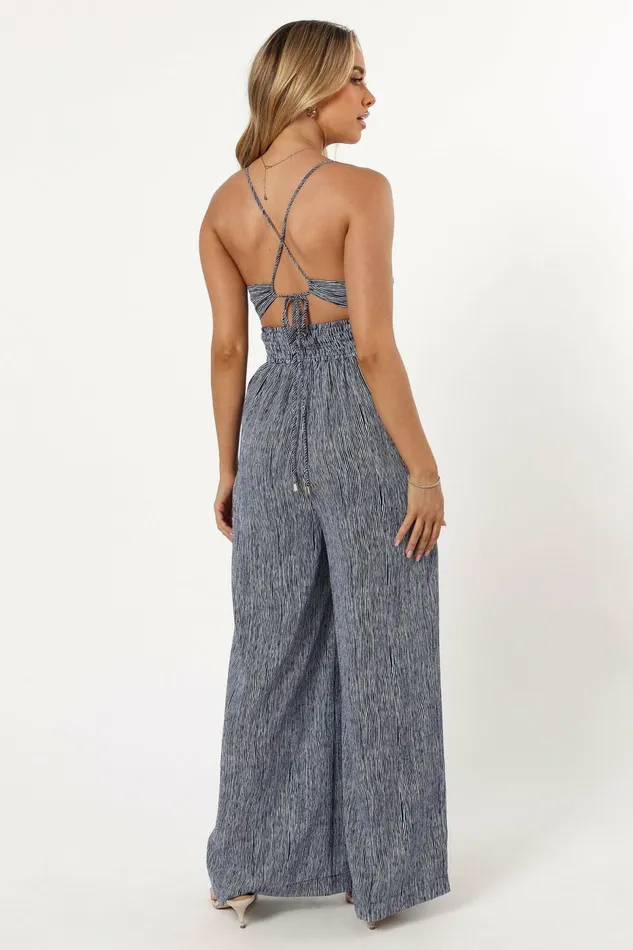 Jumpsuits and Rompers Floria Jumpsuit Navy White Petal and Pup Women