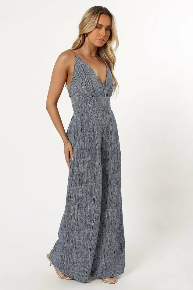 Jumpsuits and Rompers Floria Jumpsuit Navy White Petal and Pup Women