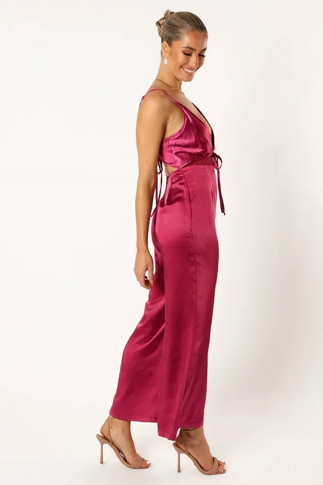 Jumpsuits and Rompers Lilian Jumpsuit Berry 8211 Petal and Pup Women