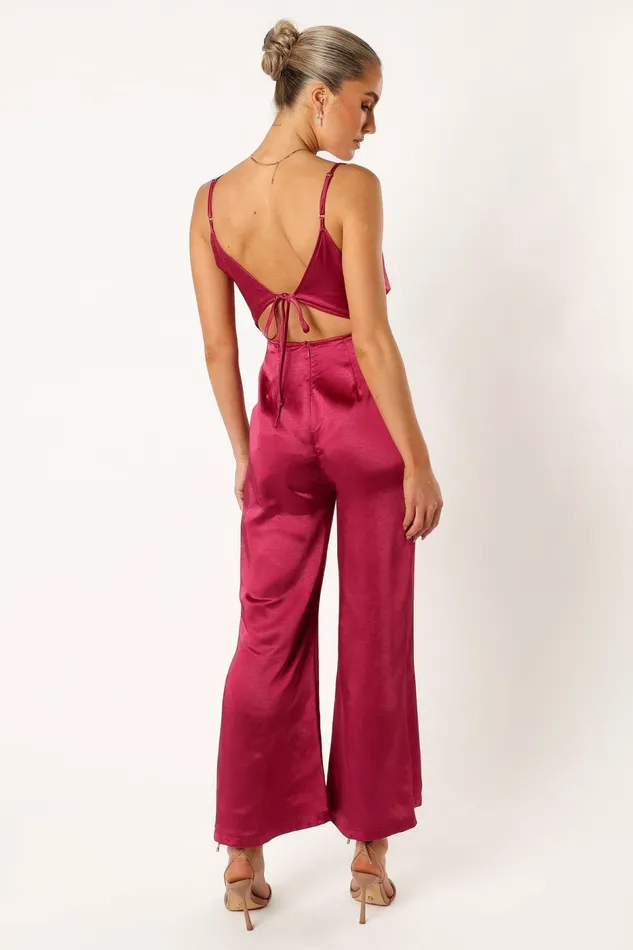 Jumpsuits and Rompers Lilian Jumpsuit Berry 8211 Petal and Pup Women