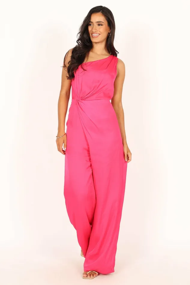 Jumpsuits and Rompers Petal and Pup Women Isabel One Shoulder Jumpsuit Pink