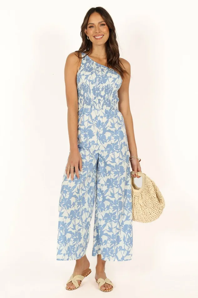 Jumpsuits and Rompers Petal and Pup Women Rae Jumpsuit Blue Floral