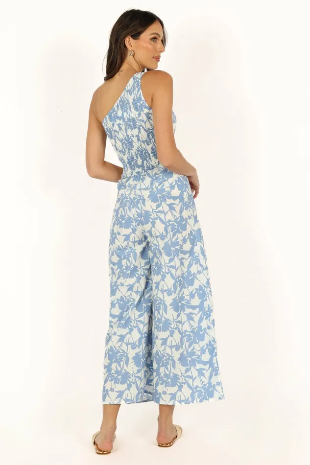 Jumpsuits and Rompers Petal and Pup Women Rae Jumpsuit Blue Floral