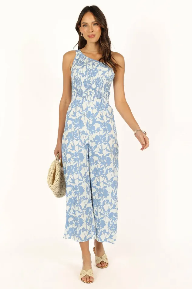 Jumpsuits and Rompers Petal and Pup Women Rae Jumpsuit Blue Floral
