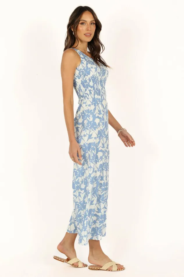Jumpsuits and Rompers Petal and Pup Women Rae Jumpsuit Blue Floral