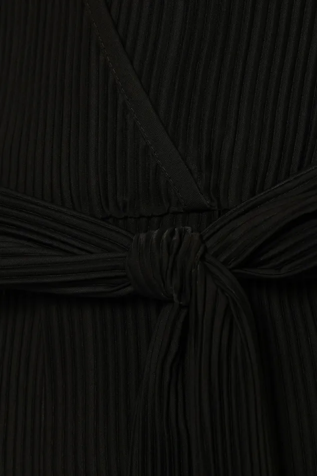 Jumpsuits and Rompers Women Solange Plisse Jumpsuit Black Petal and Pup