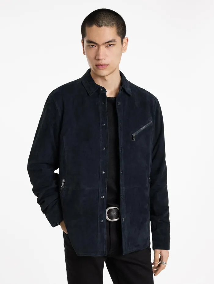 KADD SHIRT JACKET Midnight Men John Varvatos Leather Jackets