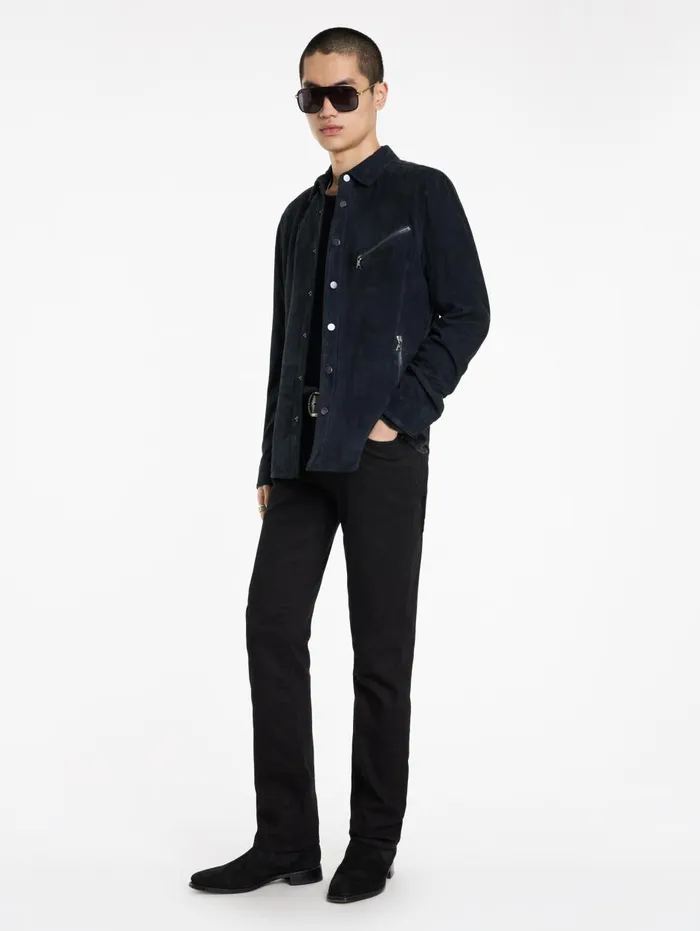 KADD SHIRT JACKET Midnight Men John Varvatos Leather Jackets