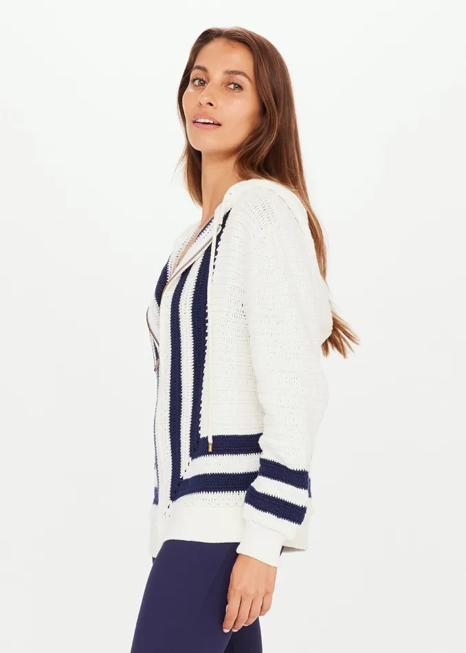KAI CROCHET HOODIE Women Knitwear THE UPSIDE KAI CROCHET HOODIE Women Knitwear THE UPSIDE