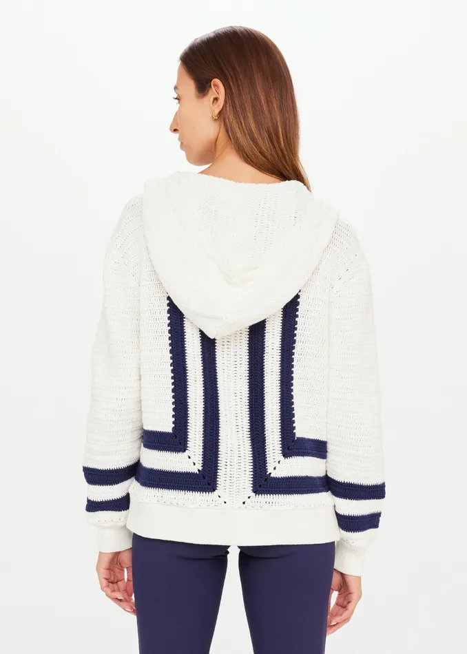 KAI CROCHET HOODIE Women Knitwear THE UPSIDE KAI CROCHET HOODIE Women Knitwear THE UPSIDE