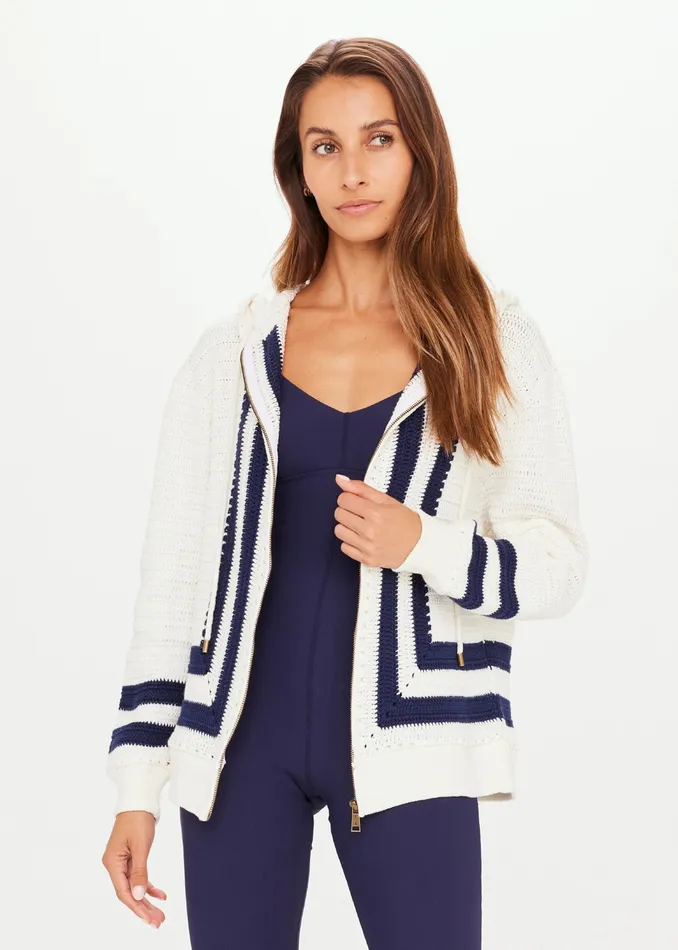 KAI CROCHET HOODIE Women Knitwear THE UPSIDE KAI CROCHET HOODIE Women Knitwear THE UPSIDE