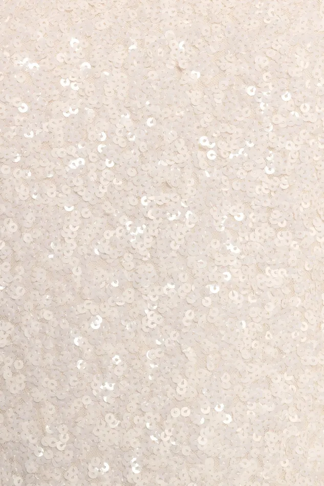 Kezie Sequin Mini Dress Cream Dresses Petal and Pup Women