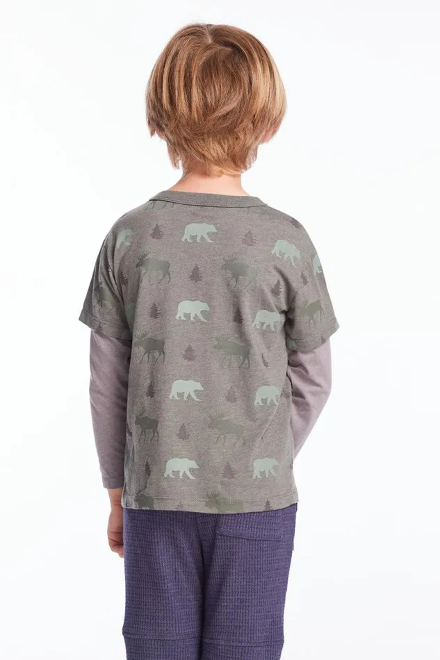 Kids Chaser Brand Boys Bear and Moose Boys Long Sleeve