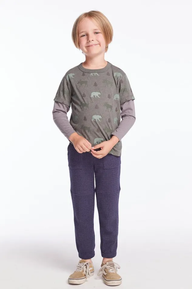 Kids Chaser Brand Boys Bear and Moose Boys Long Sleeve