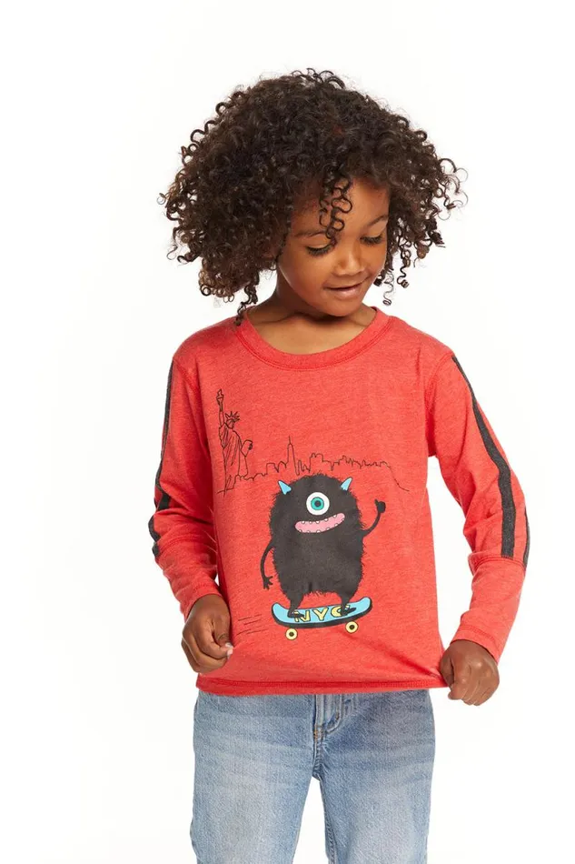 Kids Chaser Brand Boys Monster Skater Long Sleeve