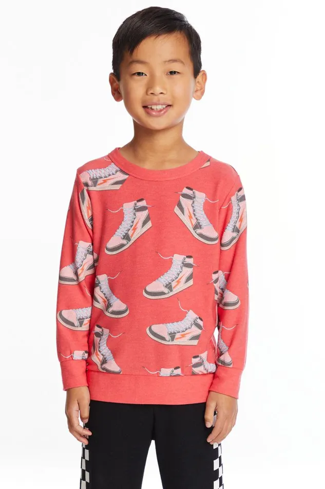 Kids Chaser Brand Boys Sneaker Time Boys Long Sleeve Tee