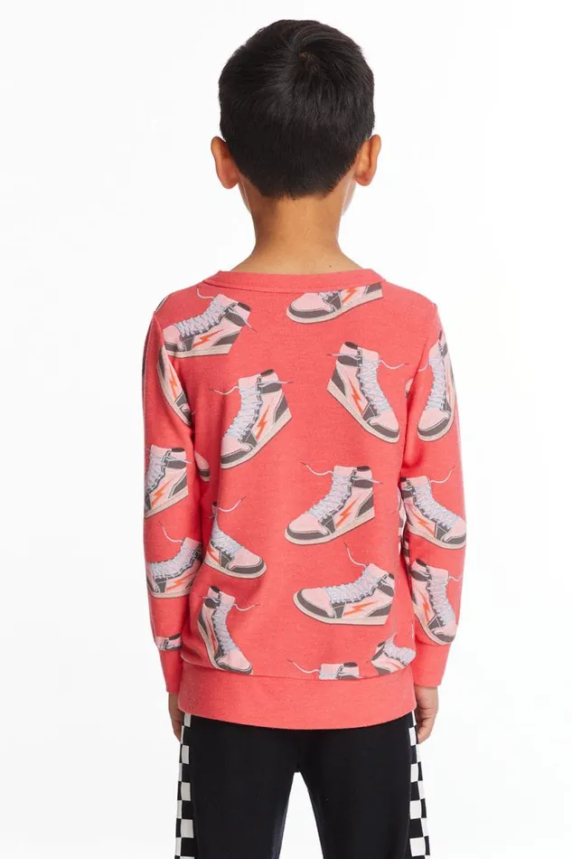 Kids Chaser Brand Boys Sneaker Time Boys Long Sleeve Tee