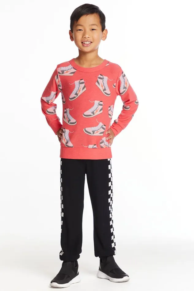 Kids Chaser Brand Boys Sneaker Time Boys Long Sleeve Tee