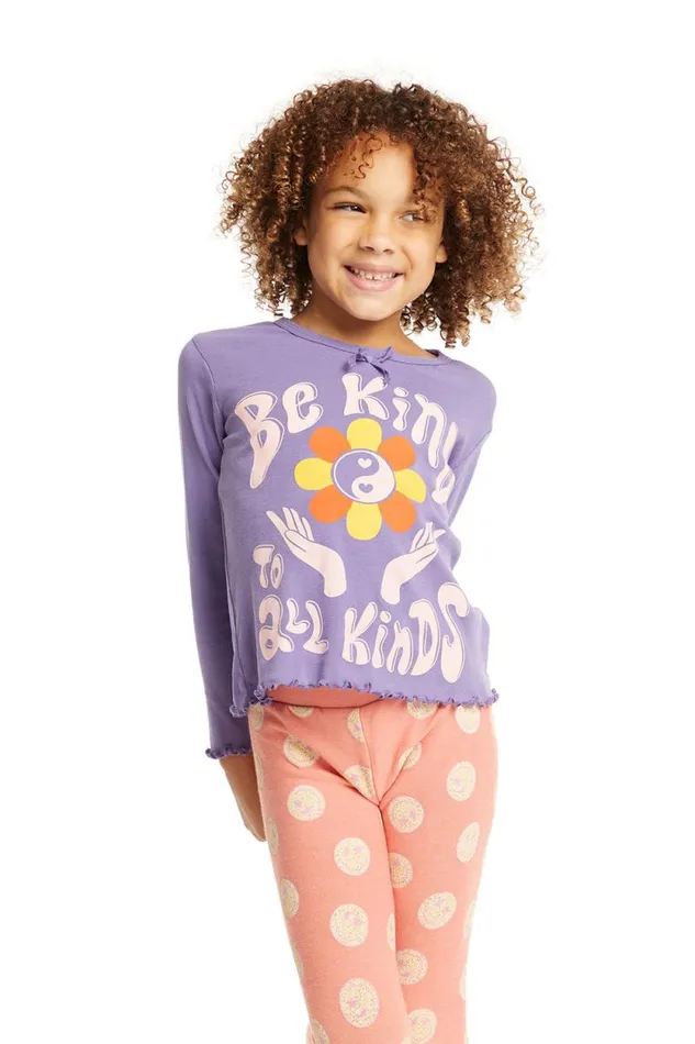 Kids Chaser Brand Girls Be Kind Long Sleeve