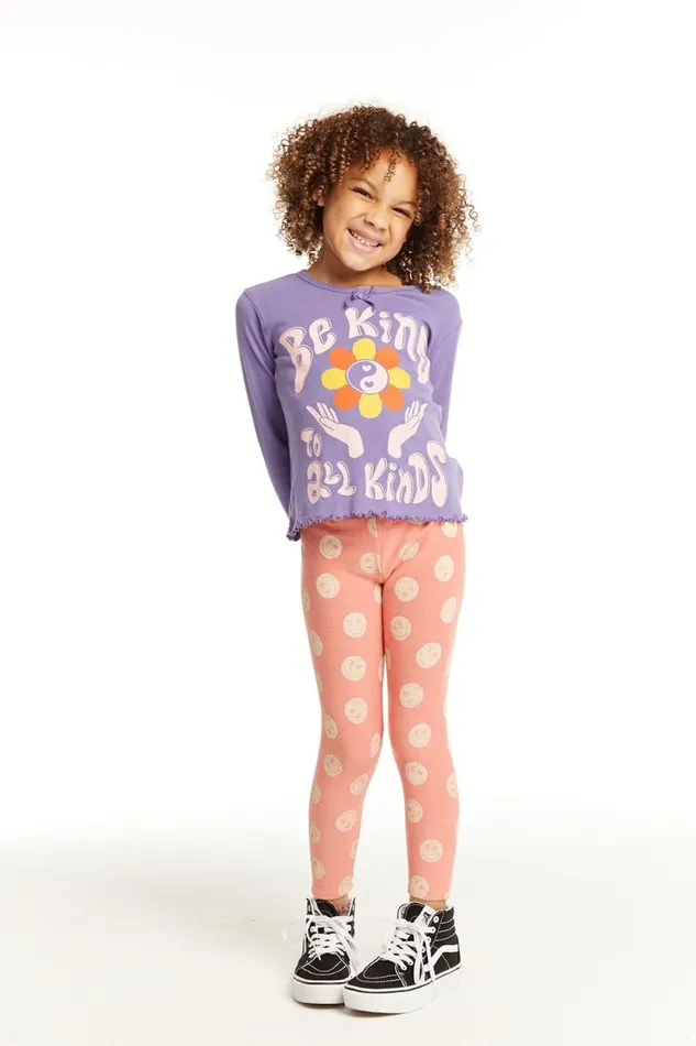 Kids Chaser Brand Girls Be Kind Long Sleeve