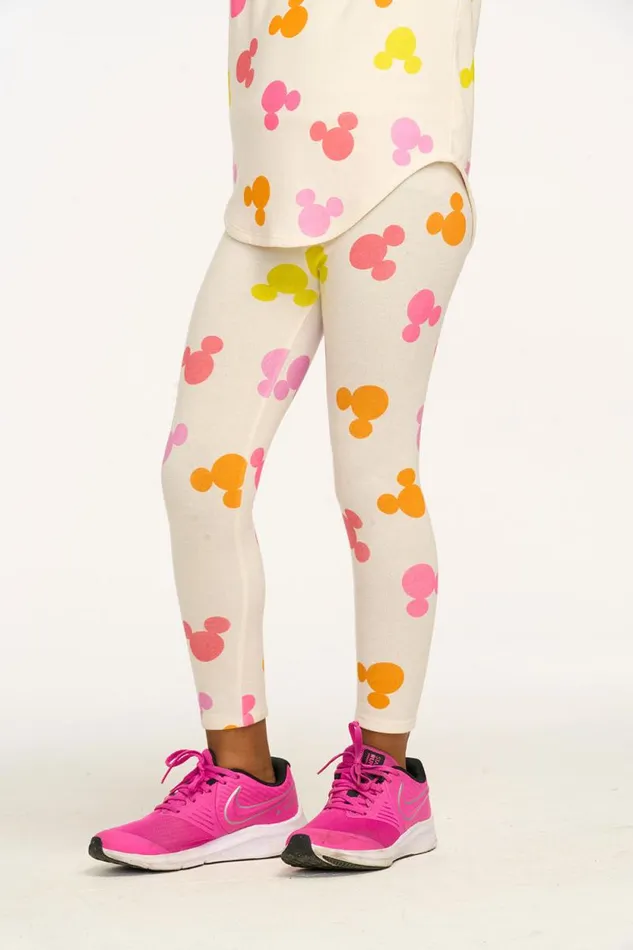 Kids Chaser Brand Girls Disney Mickey Mouse 034All Over Icons034 Leggings
